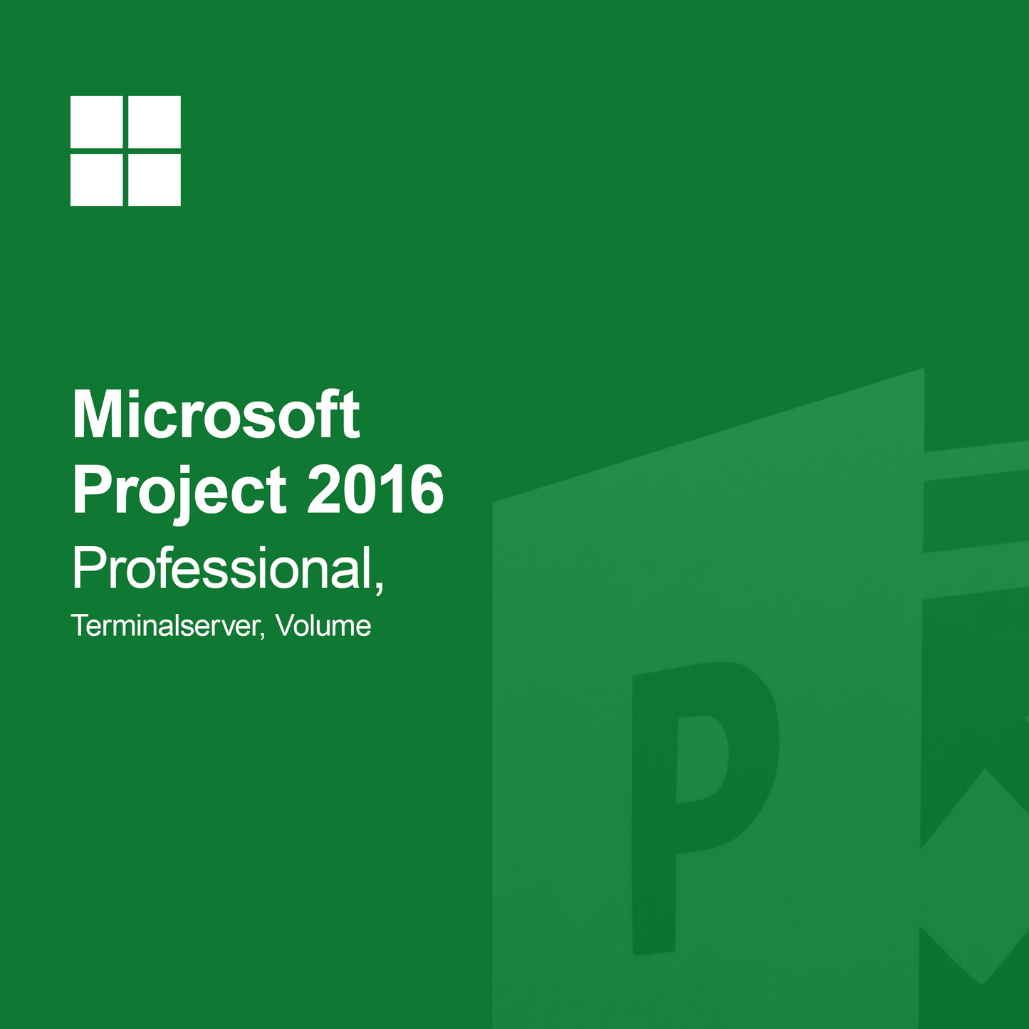 Microsoft Project 2016 Professional, Terminalserver, Volumen