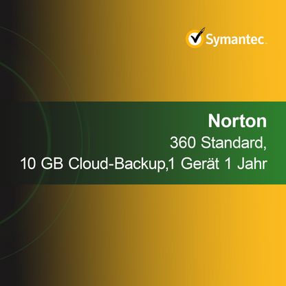Norton 360 Standard, 10 GB de copia de seguridad en la nube, 1 dispositivo 1 año